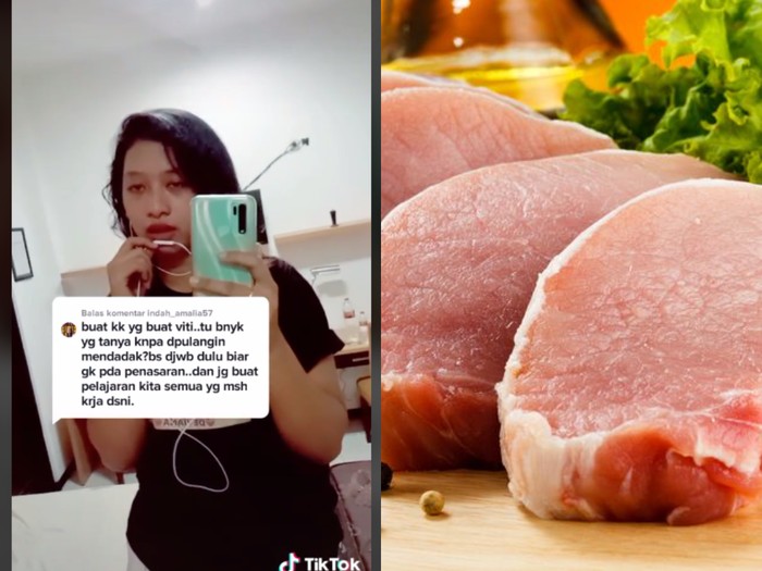 Duh! TKW Ini Dipecat Gegara Bikin Konten Makan Babi di TikTok