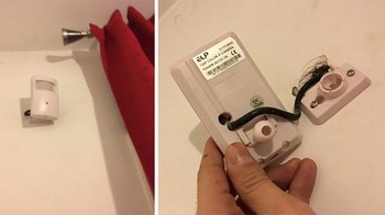 Kamera yang tersembunyi di detekytor gerakan. Foto: Bored Panda 