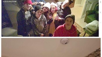 Kamera tersembunyi di pengintai detektir asap. Foto: Bored Panda