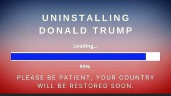 Trump di-uninstall. Foto: Twitter