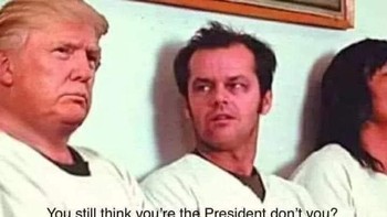 Ada yang membuat Trump jadi pasien RSJ. Foto: Twitter