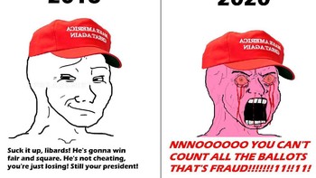 2016 vs 2020. Foto: Twitter