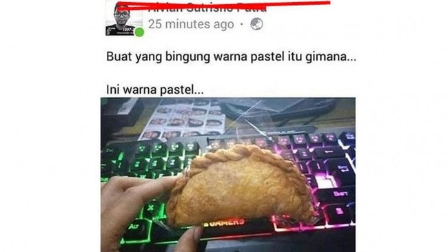 Kalau ini mah pastel beneran atuh.. Iyasih warna pastel, tapi maksudnya bukan kayak gini. Foto: Facebook