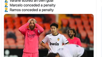 Barisan pertahanan Madrid yang semalam kacau balau. Foto: istimewa