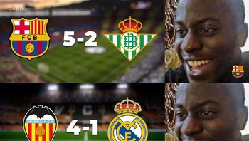 Eh tapi ternyata, posisi Madrid di klasemen masih lebih baik dari Barca. Foto: istimewa