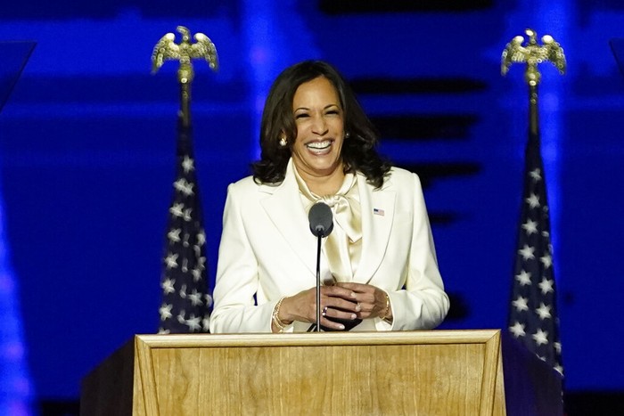 kamala harris Democratic vice presidential candidate Sen. Kamala Harris, D-Calif., speaks at a campaign event Tuesday, Oct. 27, 2020, in Las Vegas. (AP Photo/John Locher)