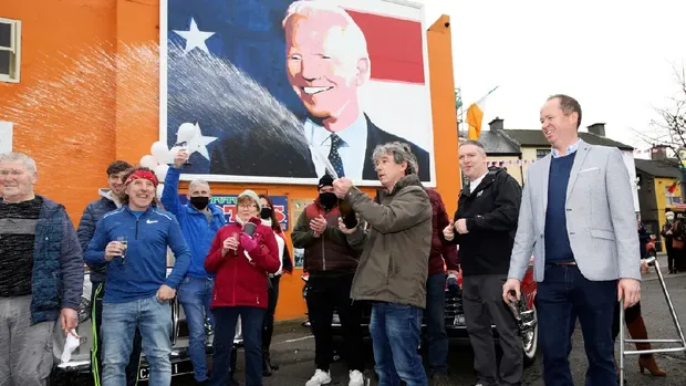 Mural Joe Biden di Kampung Halaman Kakek Buyutnya