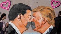 Presiden Donald Trump pun berencana melayangkan gugatan terhadap hasil perhitungan suara di sejumlah negara bagian kunci pertarungan Pilpres AS. Getty Images/Maja Hitij  