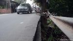 Rawan Longsor, Jalan Kali Krukut Belum Diperbaiki
