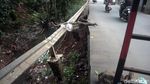 Rawan Longsor, Jalan Kali Krukut Belum Diperbaiki