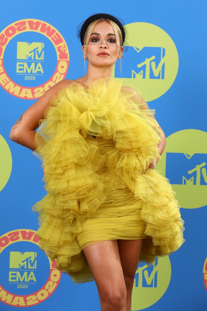 Rita Ora LONDON, ENGLAND - NOVEMBER 01: (EDITORS NOTE: This image has been retouched at the request of Artist's management.) In this image released on November 08, Rita Ora poses ahead of the MTV EMA's 2020 on November 01, 2020 in London, England. The MTV EMA's aired on November 08, 2020. (Photo by Tim P. Whitby/Getty Images for MTV)