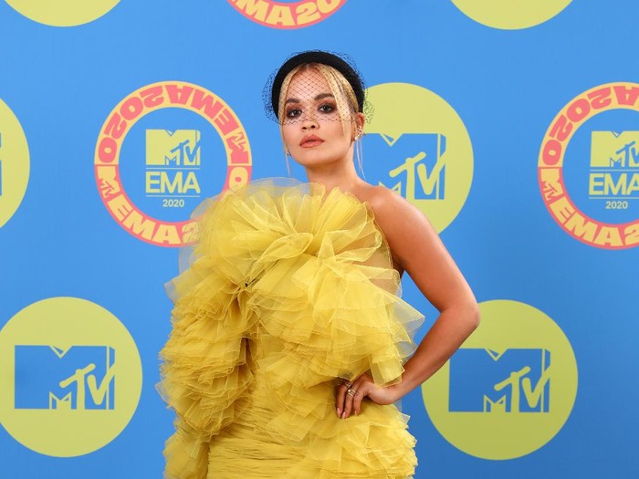 LONDON, ENGLAND - NOVEMBER 01: (EDITORS NOTE: This image has been retouched at the request of Artists management.) In this image released on November 08, Rita Ora poses ahead of the MTV EMAs 2020 on November 01, 2020 in London, England. The MTV EMAs aired on November 08, 2020. (Photo by Tim P. Whitby/Getty Images for MTV)