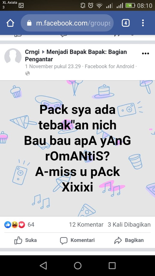 Baunya bisa bikin baper nih. Hati-hati guys.. Foto: Facebook/Menjadi Bapak Bapak: Bagian Pengantar