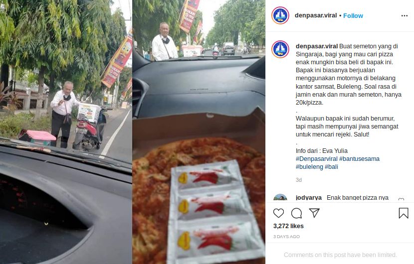 Kakek Jualan Pizza di Bali