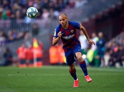 Martin Braithwaite juga masih kesulitan mendapat tempat di skuad utama Barcelona. Striker ini bakal dilepas seharga 11 juta euro atau setara Rp 189 miliar (Getty Images/Alex Caparros)