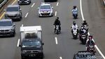 Pemotor Pendukung Habib Rizieq Lintasi Tol Dalam Kota