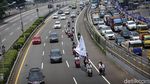Pemotor Pendukung Habib Rizieq Lintasi Tol Dalam Kota