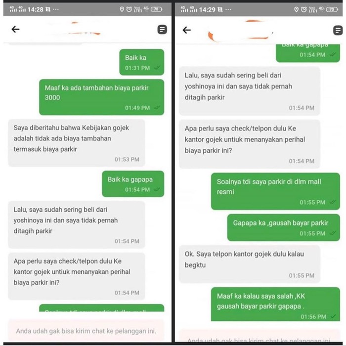 Kustomer Ogah Bayar Parkir saat Pesan Makanan via Ojol, Ini Aturan yang Benar!