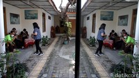 Para siswa tersebut tampak didampingi oleh mentor saat tengah mengikuti uji coba dan simulasi kelas bahasa Inggris daring tersebut.