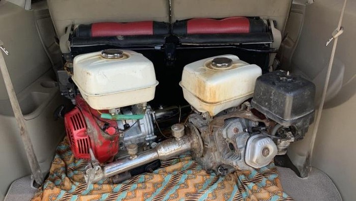 Barang bukti mesin perahu nelayan di Wajo di curi (Dok. Istimewa).