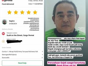Curhatan Haru Netizen Pesan Sushi Lewat Driver Ojol yang Jujur