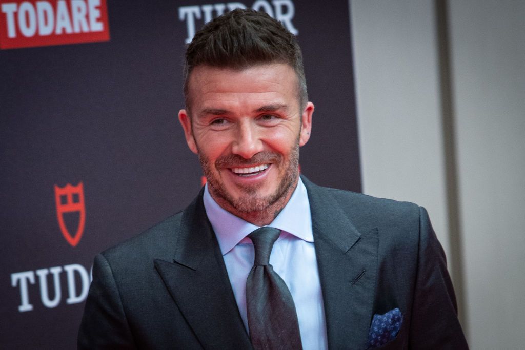 David Beckham MADRID, SPAIN - APRIL 29: David Beckham presents Tudor New Collection at Hotel VP Plaza España Design on April 29, 2019 in Madrid, Spain. (Photo by Pablo Cuadra/Getty Images)