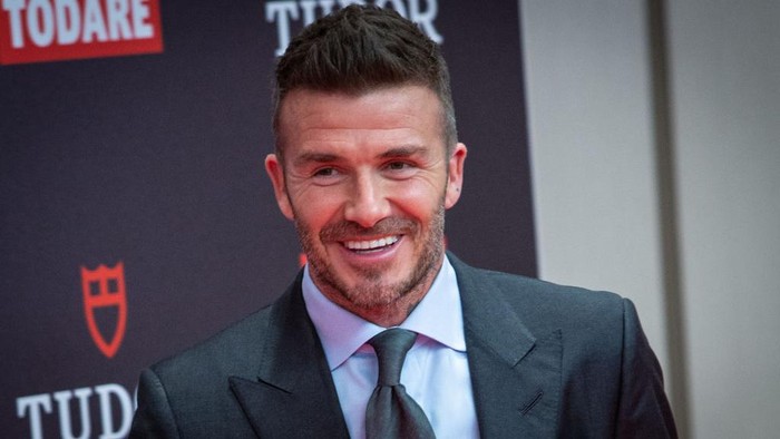 David Beckham MADRID, SPAIN - APRIL 29: David Beckham presents Tudor New Collection at Hotel VP Plaza España Design on April 29, 2019 in Madrid, Spain. (Photo by Pablo Cuadra/Getty Images)