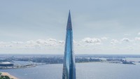 Lakhta Center di Rusia dinobatkan sebagai gedung pencakar langit terbaik. Gedung ini dinilai memiliki bentuk tak biasa dan menerapkan teknologi ramah lingkungan. (Foto: GORPROJECT)