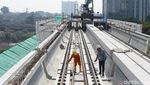 Lintasan LRT Jabodebek Cawang-Dukuh Sudah Tersambung Lho