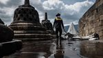 Begini Persiapan Candi Borobudur Antisipasi Erupsi Merapi