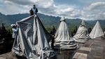 Begini Persiapan Candi Borobudur Antisipasi Erupsi Merapi