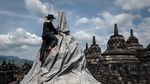 Begini Persiapan Candi Borobudur Antisipasi Erupsi Merapi