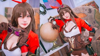 Messie memang terkenal sebagai ratunya cosplay. Kali ini ia memutuskan menjadi Amber. Foto: Facebook/Messie Cosplay