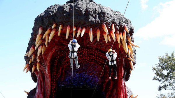 Bintang atraksi baru ini adalah Godzilla raksasa. Memiliki tinggi 20 meter, lebar 25 meter, dan panjang 55 meter lokasinya ada di jantung taman. Bintang atraksi baru ini adalah Godzilla raksasa. Memiliki tinggi 20 meter, lebar 25 meter, dan panjang 55 meter lokasinya ada di jantung taman.