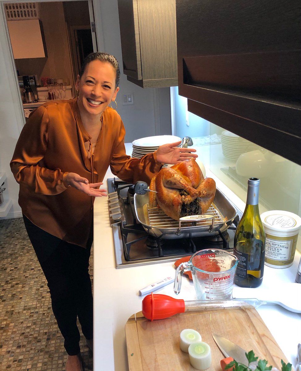 Hobi Masak, Kamala Harris Jago Bikin Ayam Panggang dan Kari Kentang