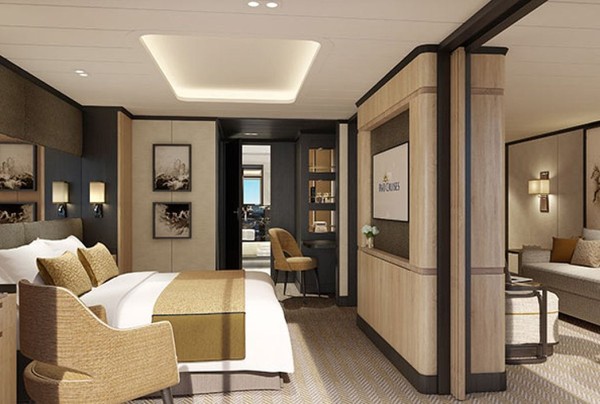 Kapal pesiar ini memiliki fasilitas berupa 17 dek tamu, 13 tempat hiburan, empat kolam renang, termasuk infinity pool, dan penyulingan gin. Ini kamar suitenya. Kapal pesiar ini memiliki fasilitas berupa 17 dek tamu, 13 tempat hiburan, empat kolam renang, termasuk infinity pool, dan penyulingan gin. Ini kamar suitenya.