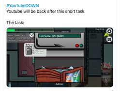 Meme Kocak YouTube Tumbang Pakai Adegan Among Us