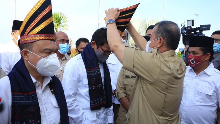 Nasrul Abit bersama Sufmi Dasco dan Sandiaga Uno/Dok Gerindra