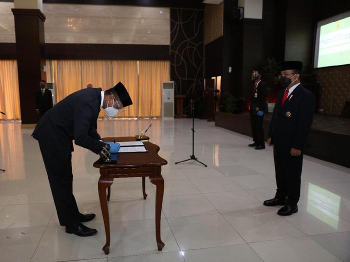 Pelantikan Marsma Tonny Harjono sebagai Sesmilpres.