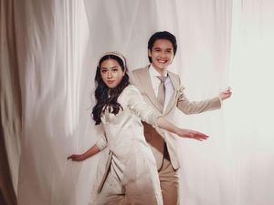 Foto: Gaya Unik Sherina saat Menikah, Serasi Bareng Suami Pakai Celana