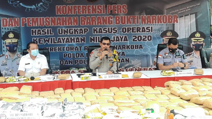 Polda Metro Jaya memusnahkan barang bukti narkoba hasil Operasi Nila Jaya