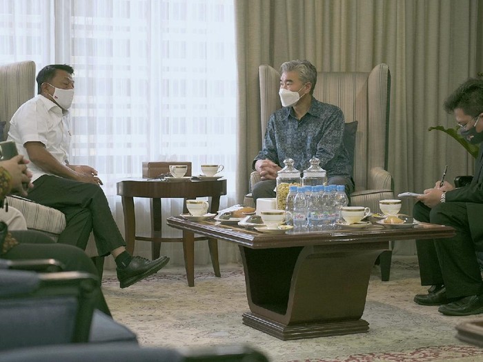 Dubes AS untuk Indonesia Sung Yong Kim bertemu Kepala Staf Kepresidenan Moeldoko.