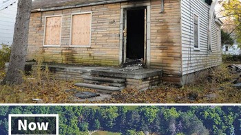 Rapper asal Amerika Eminem telah menghabiskan masa mudanya di kota Detroit, salah satu kota terbesar di negara bagian AS. Rumahnya dulu dijadikan sampul album studio LP Marshall Mathers tahun 2000 dan 2013. Sekarang, ia tinggal di sebuah rumah di Rochester Hills, Detroit. Rumah besar ini mencakup 6 kamar tidur, 9 kamar mandi, 21 kamar, lapangan tenis, danau, kolam renang, dermaga, dan garasi untuk lima mobil. Eminem membeli properti ini pada taun 2003 dengan harga USD 4,75 juta. Foto: Boredpanda