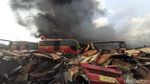 Puluhan Bangkai Bus TransJ di Bogor Terbakar