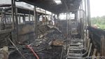 Puluhan Bangkai Bus TransJ di Bogor Terbakar
