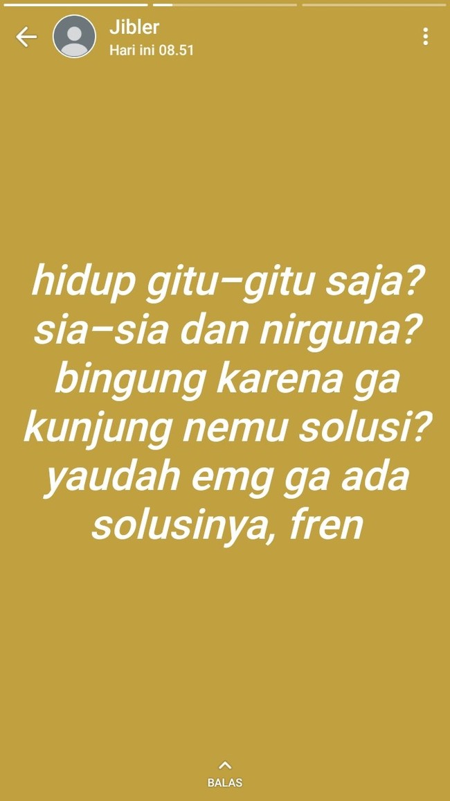 Yah kirain mau ngasih kata-kata mutiara, endingnya ternyata malah gini. Auto bengek! Foto: Twitter @txtdrstoryWA