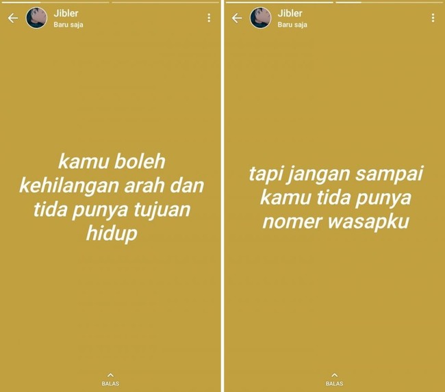 Boleh juga nih modusnya. Kirain lagi mau sok bijak pakai kata-kata mutiara, eh ternyata akhirnya malah ngegombal. Foto: Twitter @txtdrstoryWA