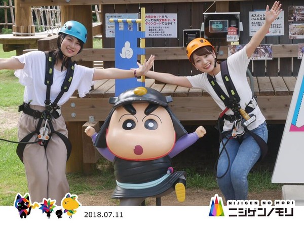 Foto Sinchan yang menggemaskna di Nijigen no Mori dan pasti bikin traveler tertarik buat foto bersama.