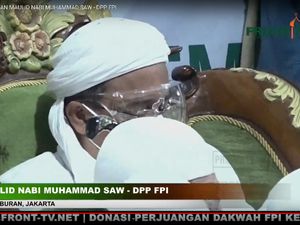 Isi Ceramah Maulid Nabi, Habib Rizieq Pakai Masker dan Face Shield