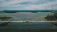 Pembangunan infrastruktur di calon ibu kota negara (IKN) terus digarap. Misalnya, pembangunan Jembatan Pulau Balang di Kalimantan Timur (Kaltim) yang akan menghubungkan Kota Balikpapan dan Kabupaten Penajam Paser Utara (PPU), Kaltim. Jembatan ini dibangun di atas laut. Istimewa/dok.PT Hutama Karya (Persero)  